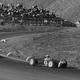 Stirling Moss leads American racer Pete Lovely at the 1960 Formula 1 United States Grand Prix.